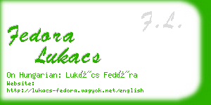 fedora lukacs business card